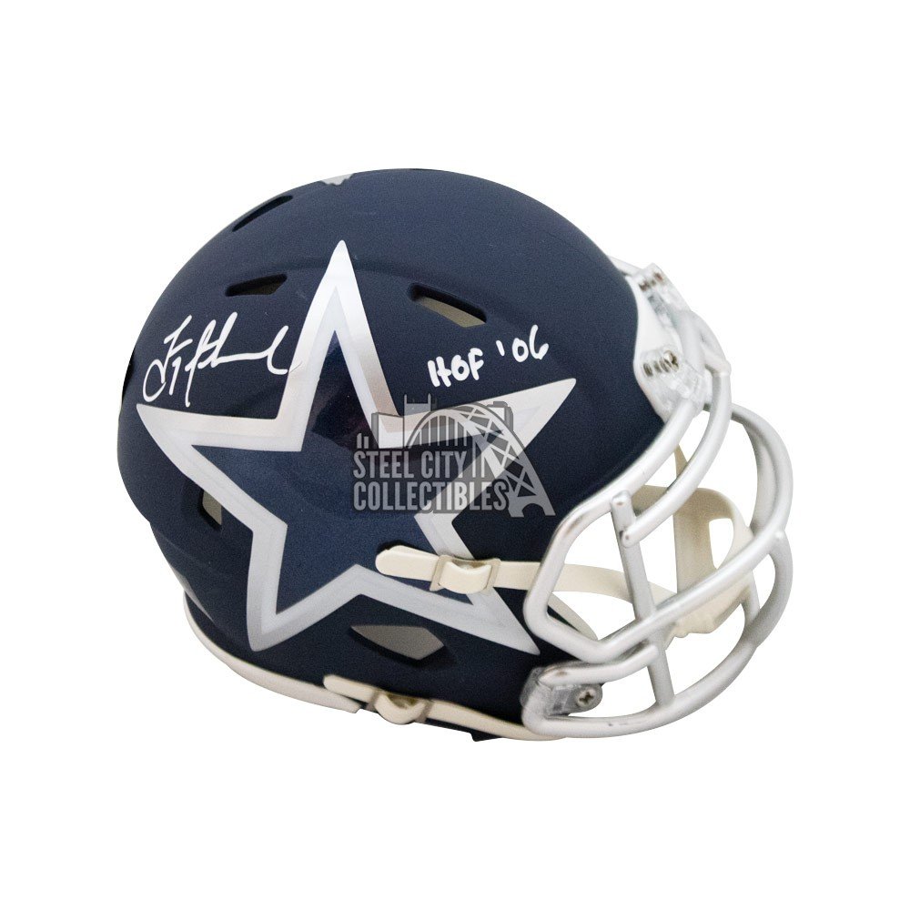 Troy Aikman Autographed Dallas Cowboys Lunar Eclipse Mini Helmet