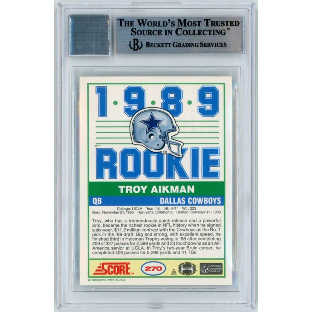 1994 Score #2 Troy Aikman - NM-MT - AU Sports Memorabilia Inc