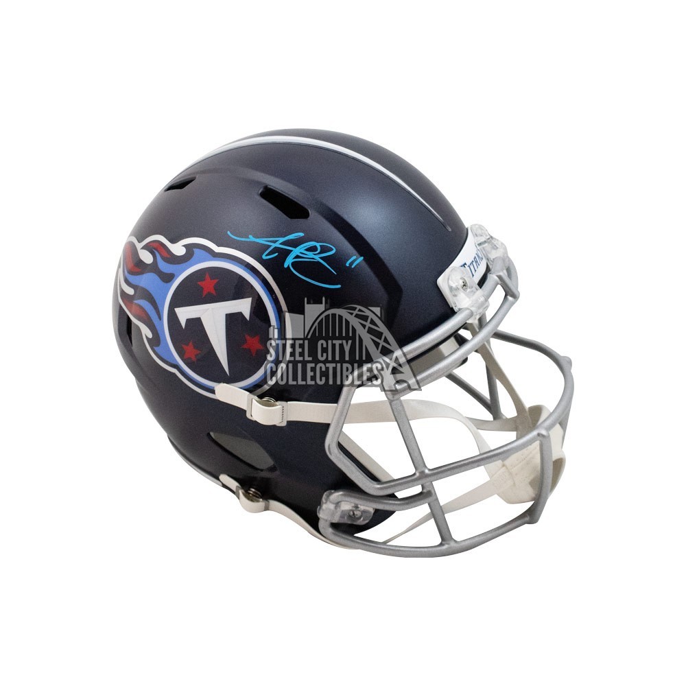 Aj Brown Signed Inscrib Tennessee Titans Chrome Replica Full Size Helmet  Jsa Coa