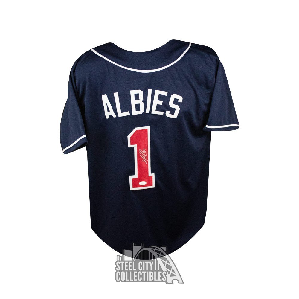 Ozzie Albies Atlanta Braves Autographed Jersey JSA Certified