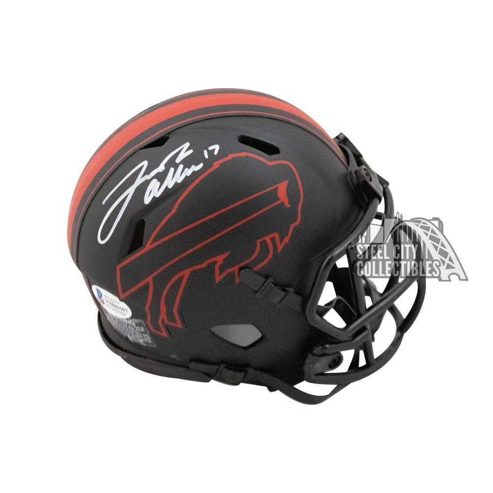 Josh Allen Autographed Buffalo Bills Eclipse Mini Football Helmet - BAS COA