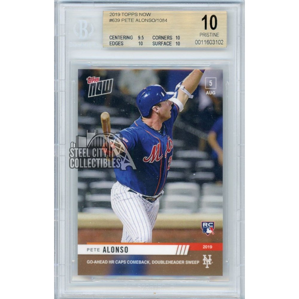 Pete Alonso 2019 Topps Now Rookie Card RC /1084 - BGS 10 Pristine ...