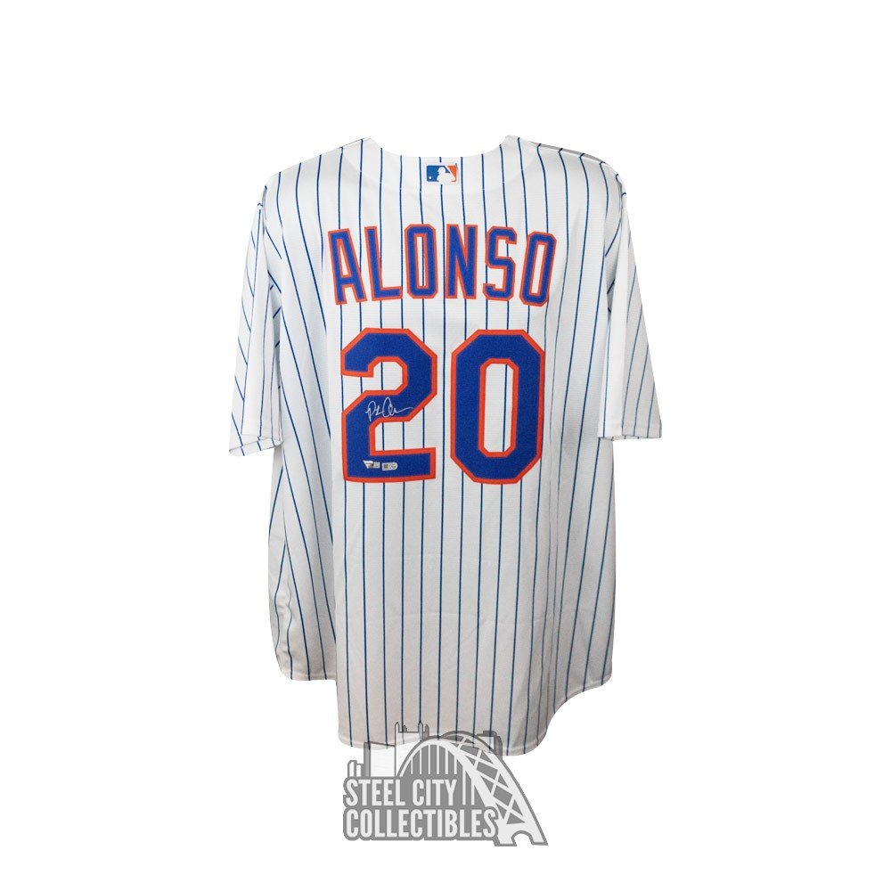 Pete Alonso Autographed New York Mets Blue Nike Replica Baseball