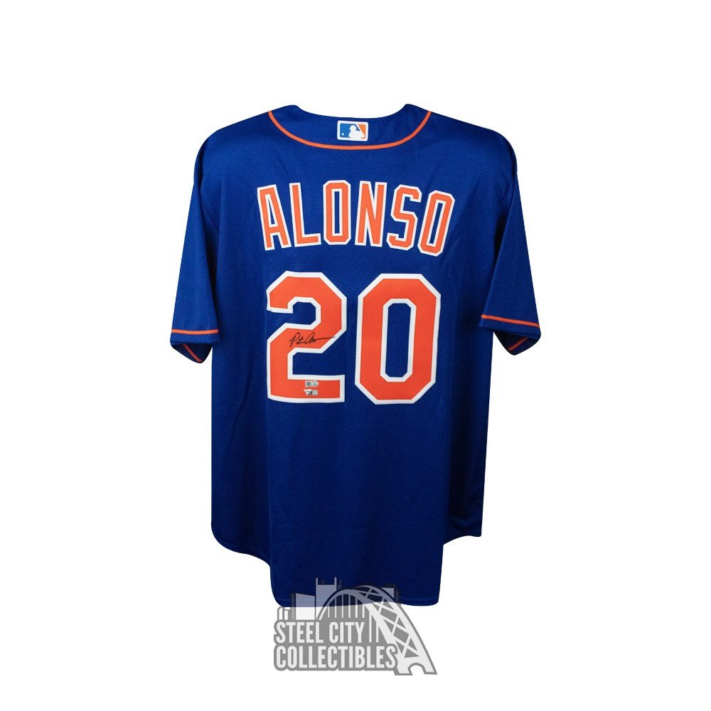 Lids Pete Alonso New York Mets Fanatics Authentic Deluxe Framed Autographed  Nike Blue Replica Jersey