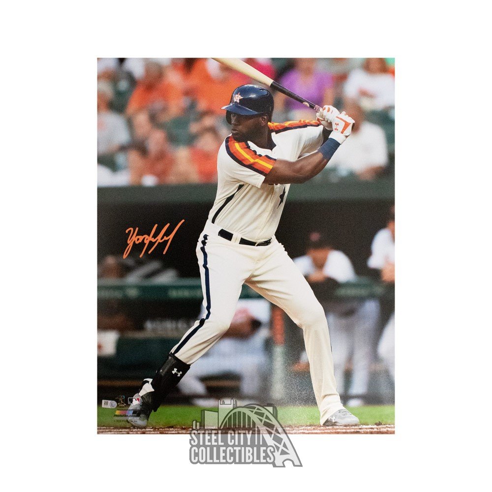 Yordan Alvarez Autographed Houston Custom Baseball Jersey - BAS at