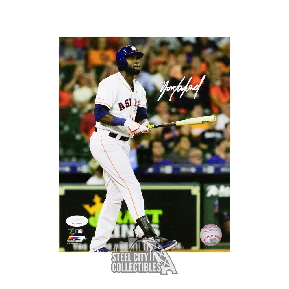 Yordan Alvarez 2019 AL ROY Autographed Houston Custom Baseball