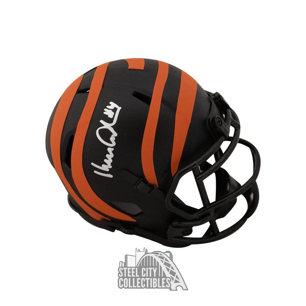 Evan McPherson Cincinnati Bengals Autographed Riddell Speed Replica Helmet  with Money Mac Inscription