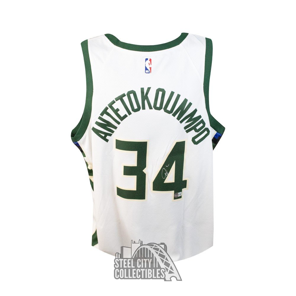 Giannis Antetokounmpo Autographed Milwaukee Bucks Nike Swingman