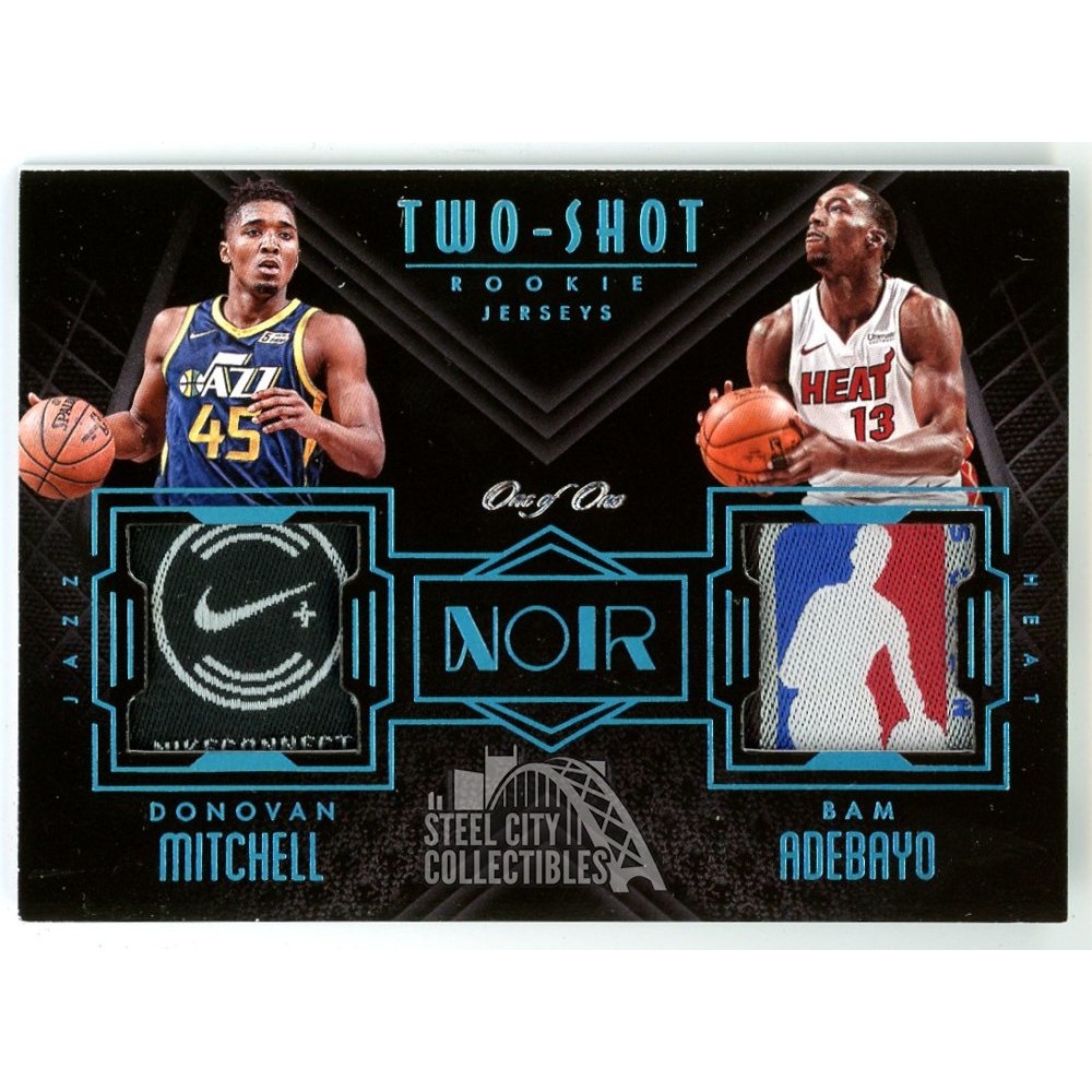 Donovan Mitchell/Bam Adebayo 2017-18 Panini Noir Dual Rookie Patch Card  #DM-BA 1/1