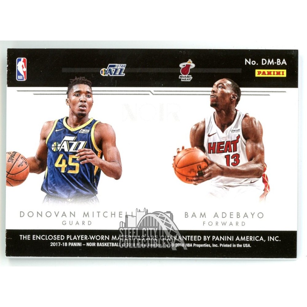 Donovan Mitchell/Bam Adebayo 2017-18 Panini Noir Dual Rookie Patch