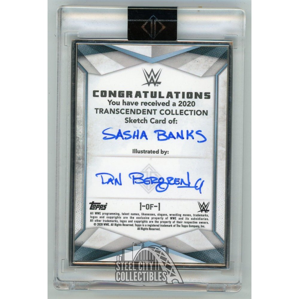 Wwe Sasha banks deals auto card numbered