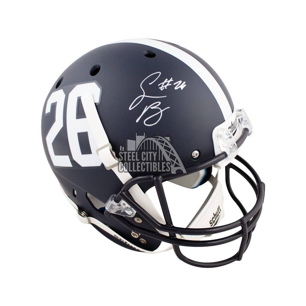 Autographed Saquon Barkley Helmet - Full Size Color Rush W 2018 Oroy