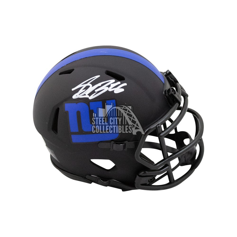 Saquon Barkley Autographed New York Giants Eclipse Mini Football Helmet -  BAS COA