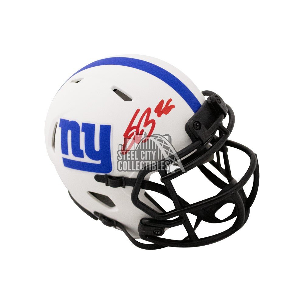 Saquon Barkley Autographed New York Giants Eclipse Mini Football Helmet -  BAS COA