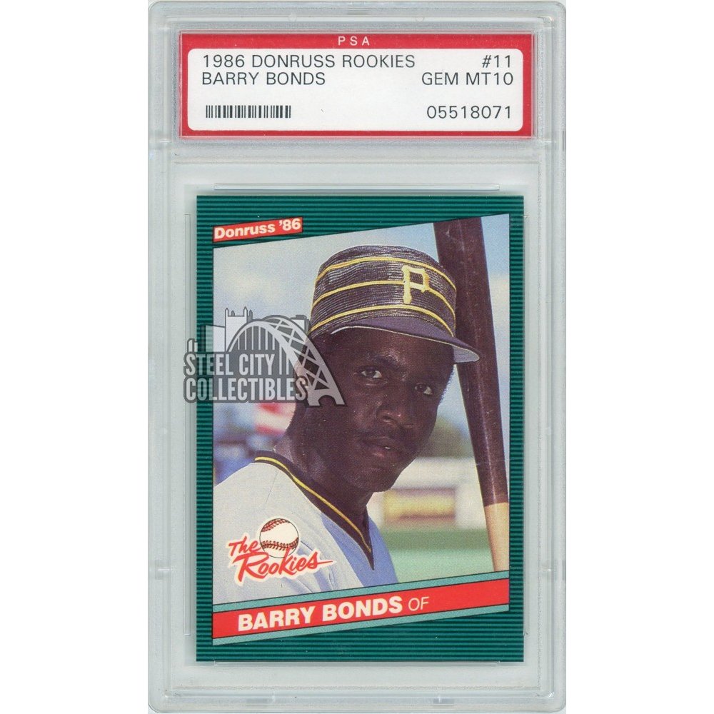 Barry Bonds 1986 Donruss Baseball Rookie Card PSA 10
