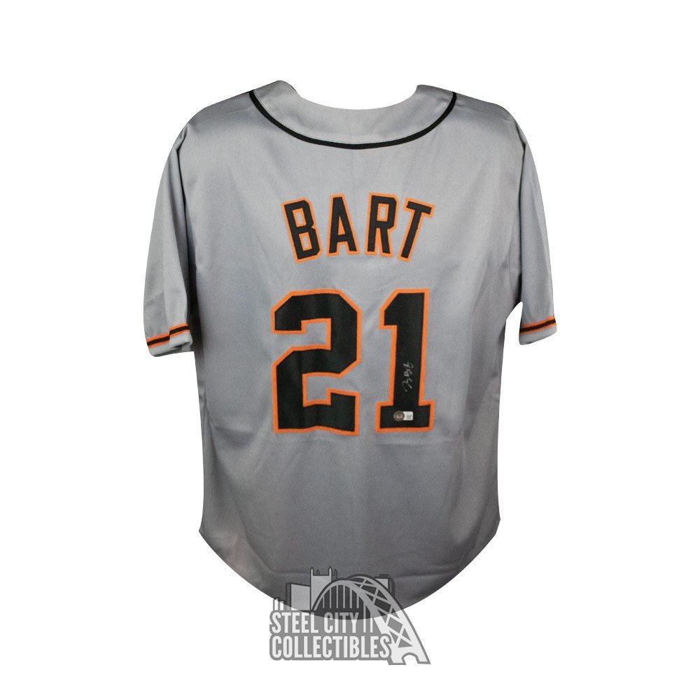 Joey Bart Autographed San Francisco Custom Gray Baseball Jersey