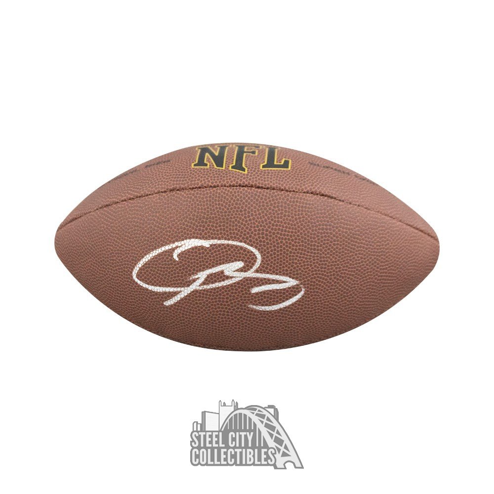 Odell Beckham Jr Autographed Wilson Football - BAS COA