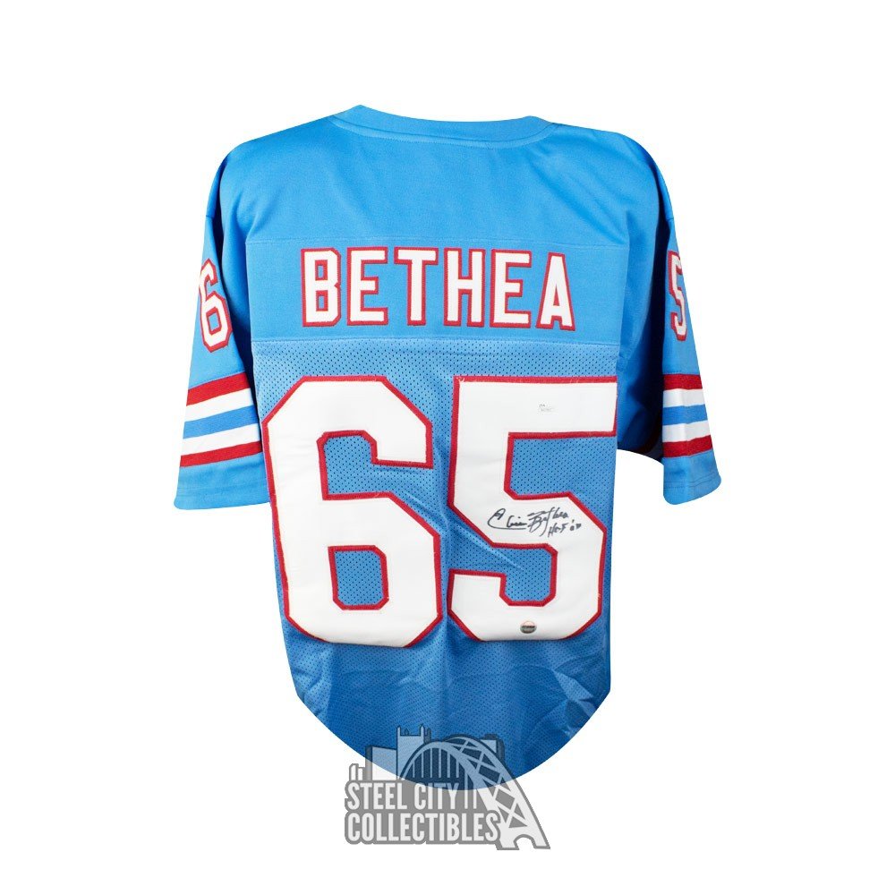 Elvin Bethea Houston Oilers Signed Custom Jersey