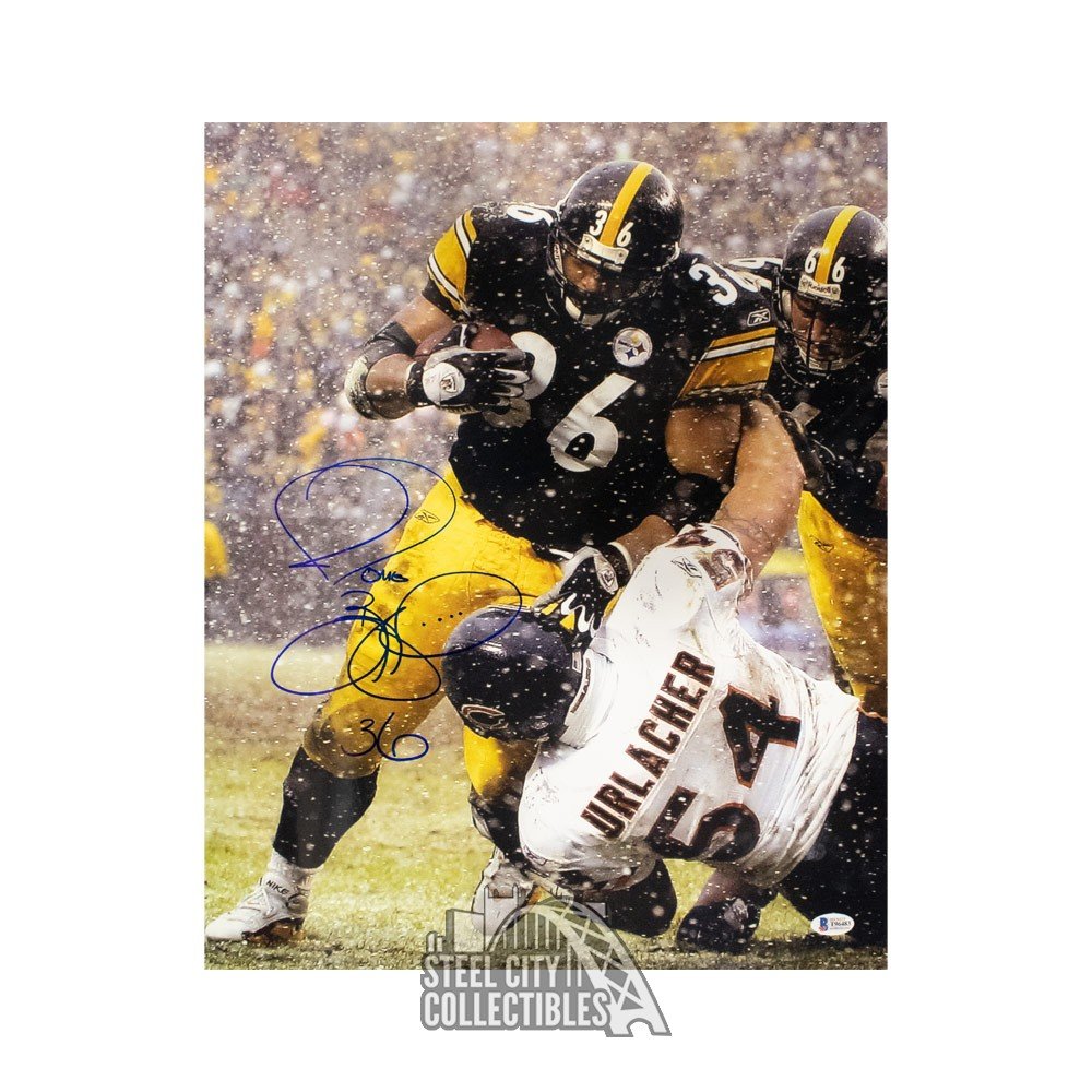 JEROME BETTIS AUTOGRAPH 16x20 OVER URLACHER STEELERS 36