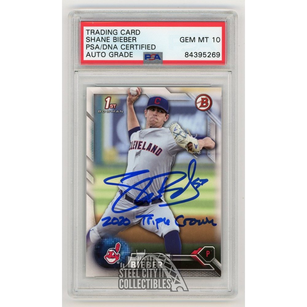 1st No. Shane Bieber MLB Auto 直筆サインカード | www