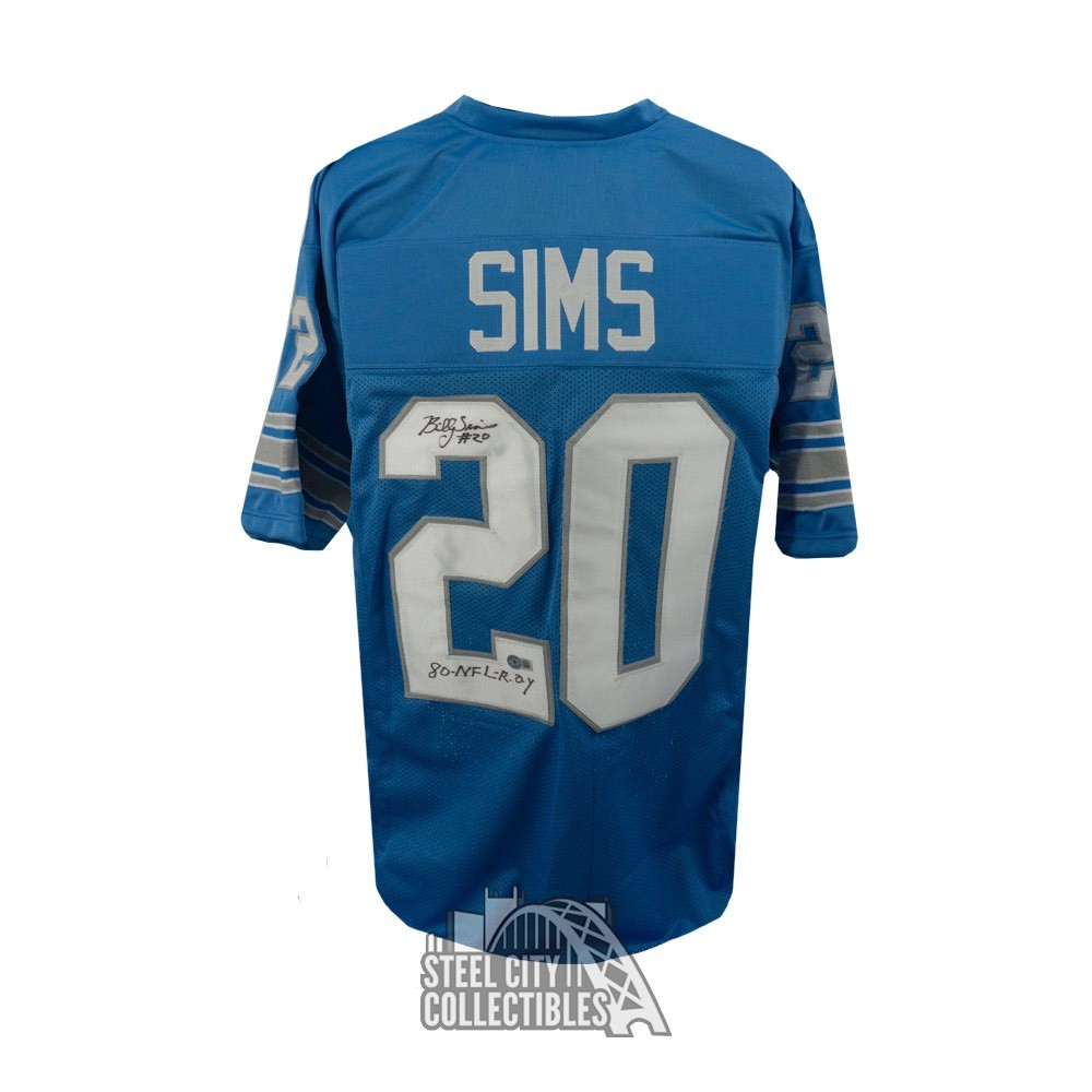 BILLY SIMS AUTOGRAPHED DETROIT LIONS JERSEY, AVAILABLE IF LISTED 2024