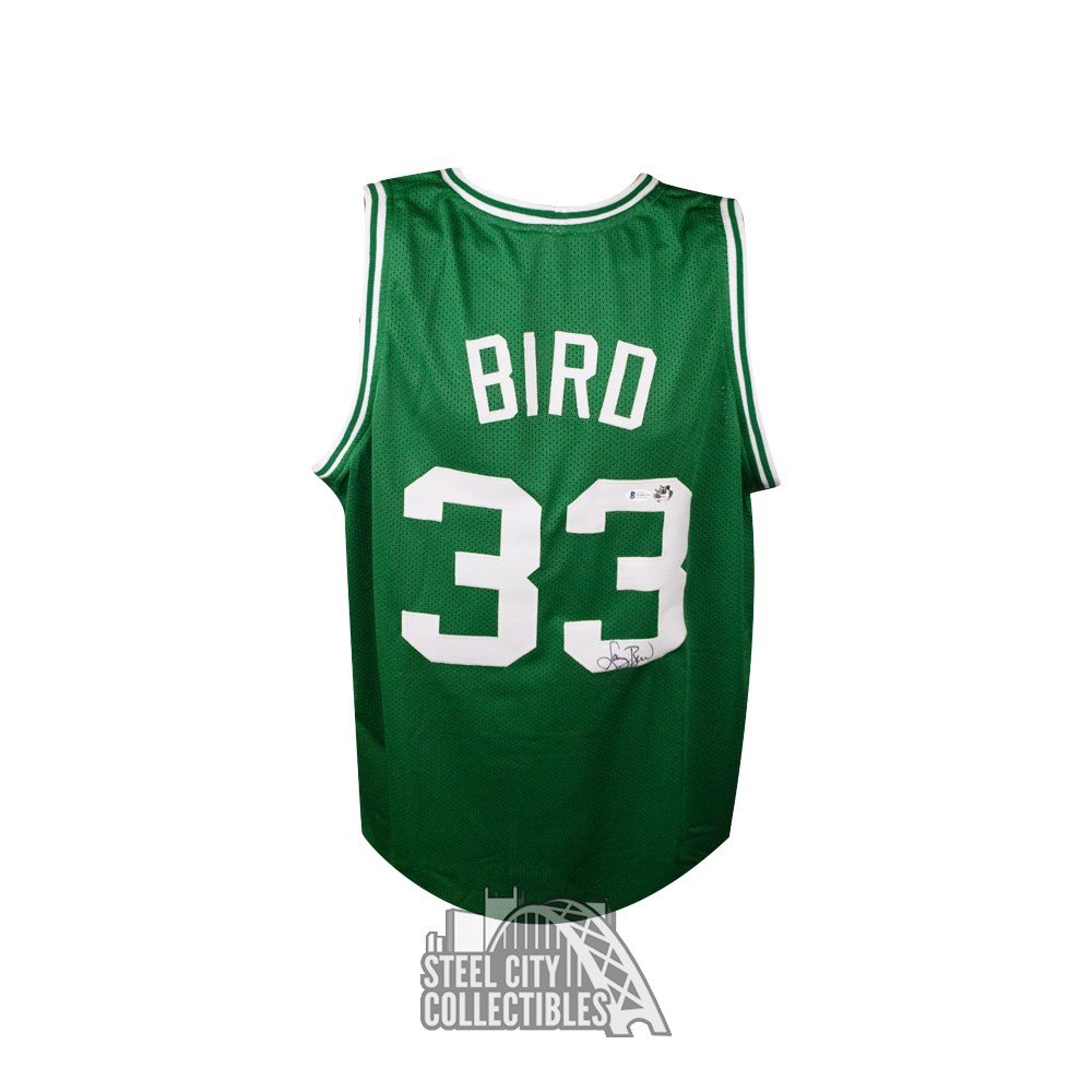 Larry Bird Legend Autographed Boston Celtics Custom Green