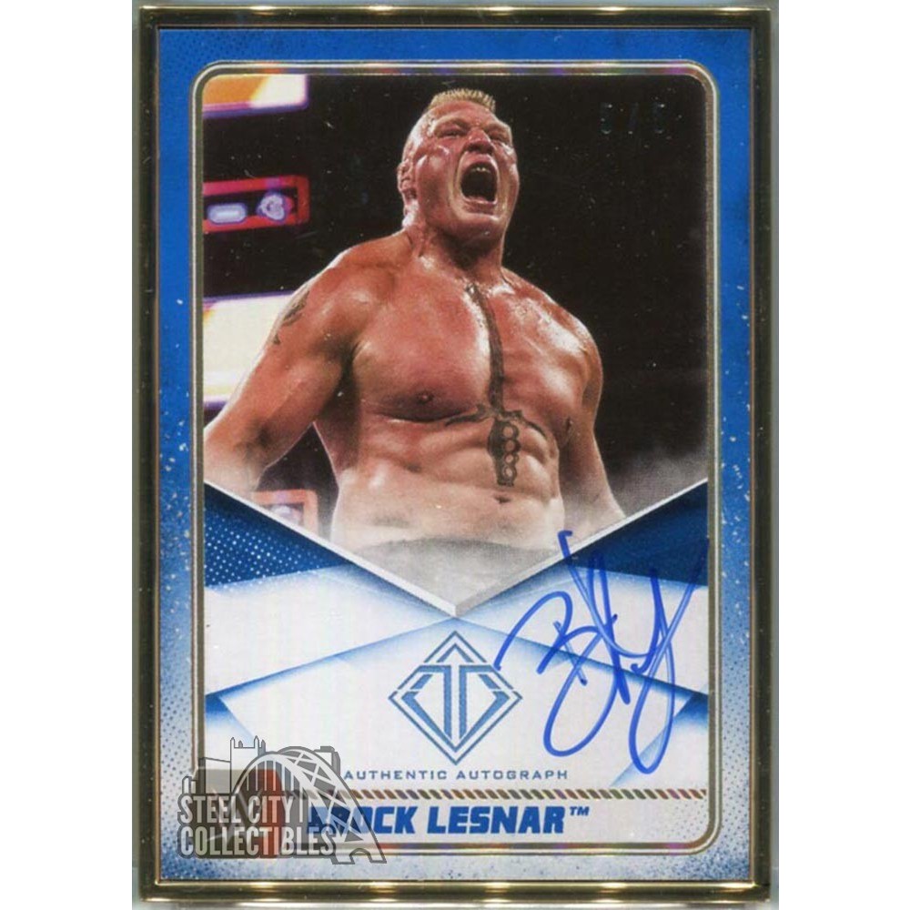 Brock Lesnar 2020 Topps Transcendent WWE Autograph Auto Card Blue 5/5