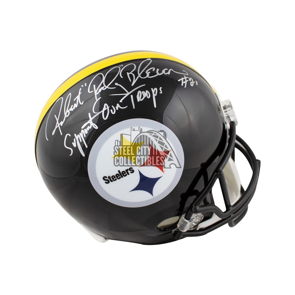 Rocky Bleier Support Our Troops Autographed Steelers Full-Size Helmet - JSA  (B)