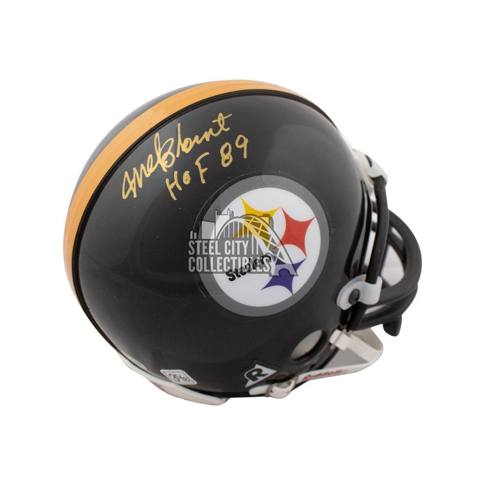 Mel Blount HOF 89 Autographed Pittsburgh Steelers Mini Football