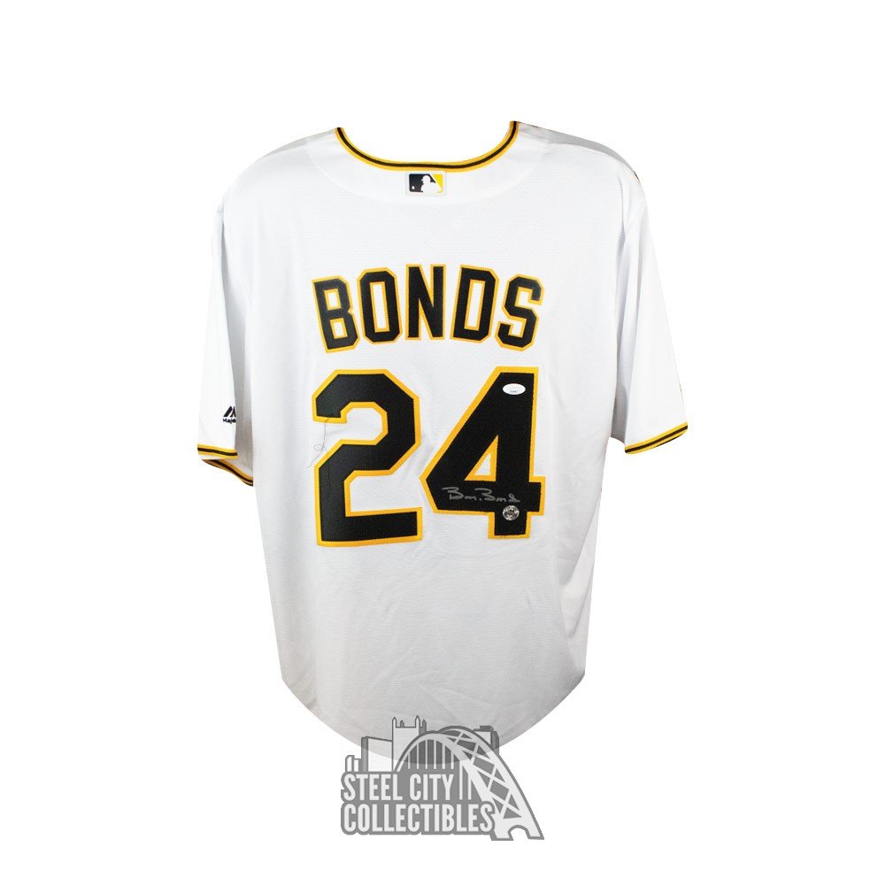 Barry Bonds Signed Custom Gray Pro-Style Baseball Jersey JSA