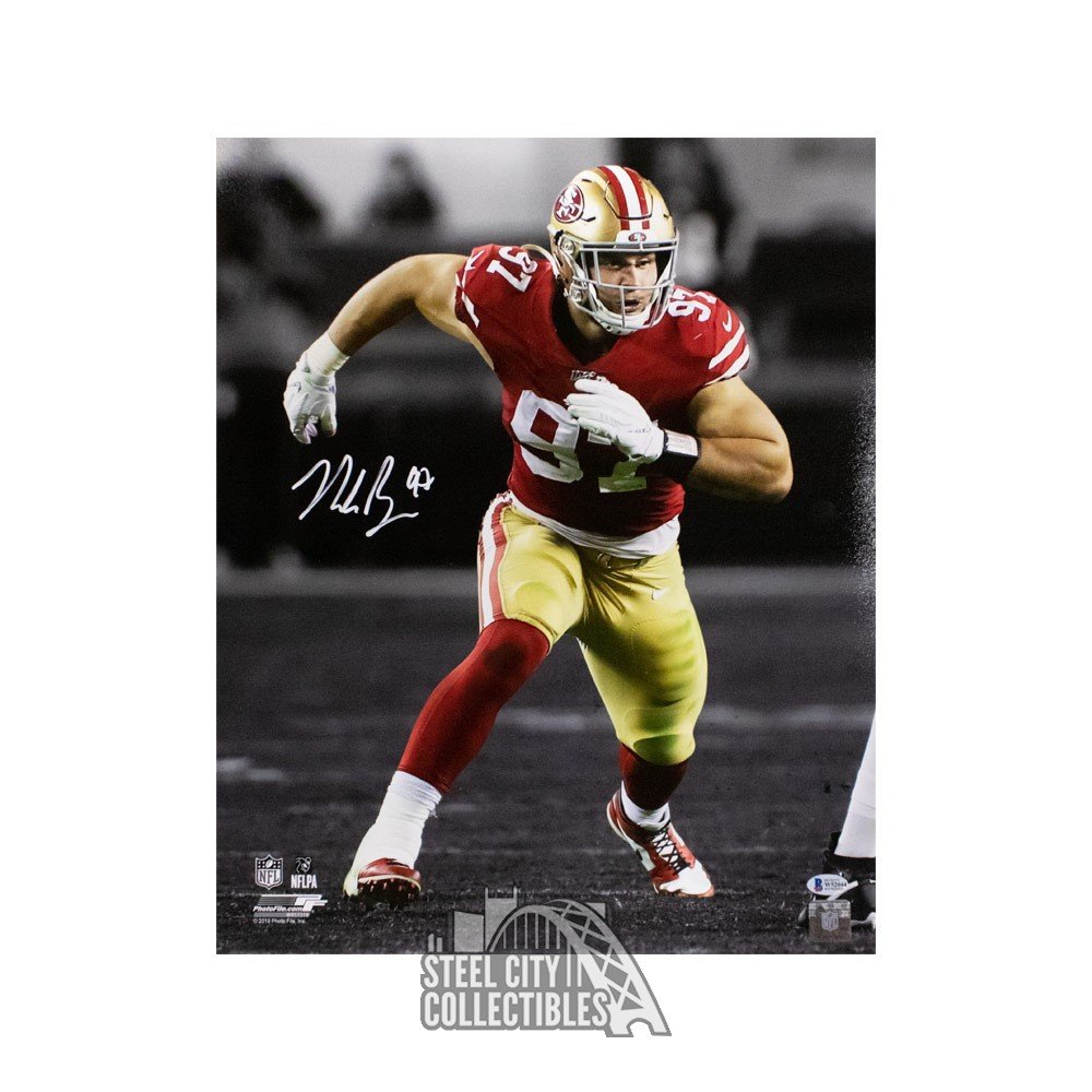 Nick Bosa San Francisco 49ers Autographed 16 x 20 White Jersey