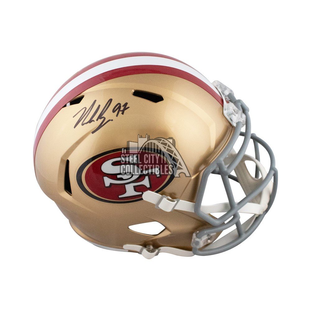 NICK BOSA AUTOGRAPHED SAN FRANCISCO 49ERS AUTHENTIC SPEED HELMET BECKETT