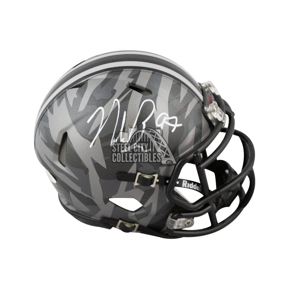 Nick Bosa Autographed Ohio State Camo Mini Football Helmet - JSA COA