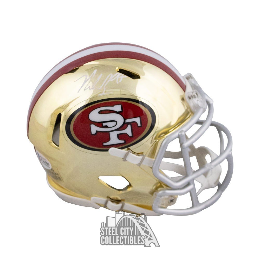 nick bosa signed mini helmet