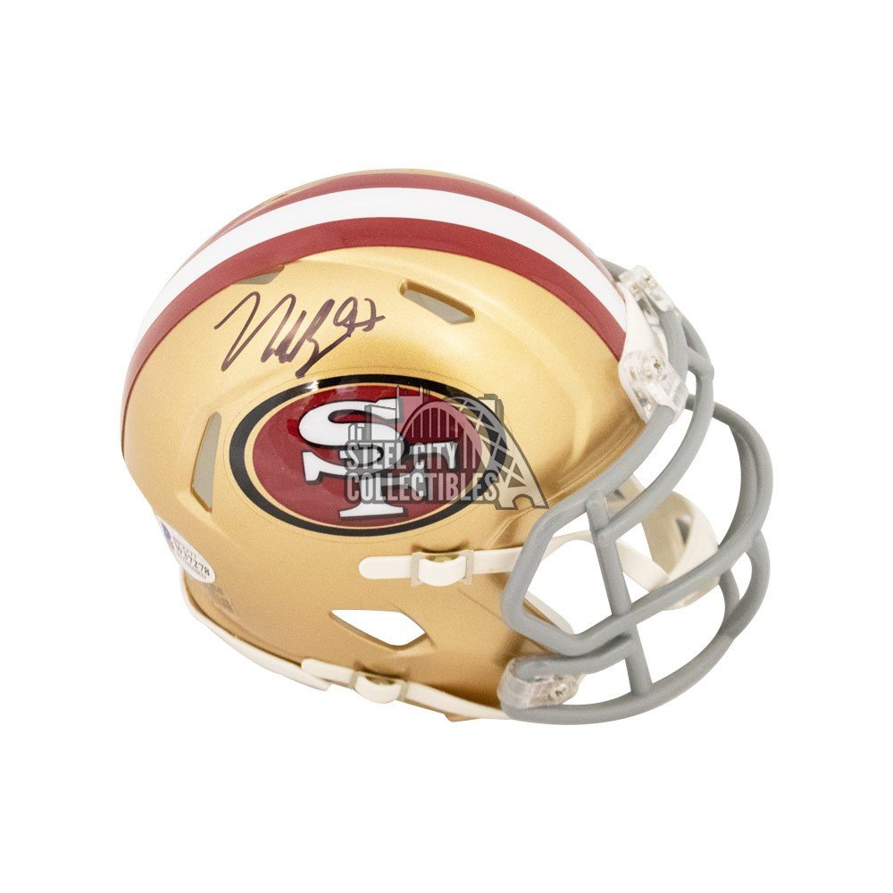 Nick Bosa Signed San Francisco 49ers Speed Lunar NFL Mini Helmet