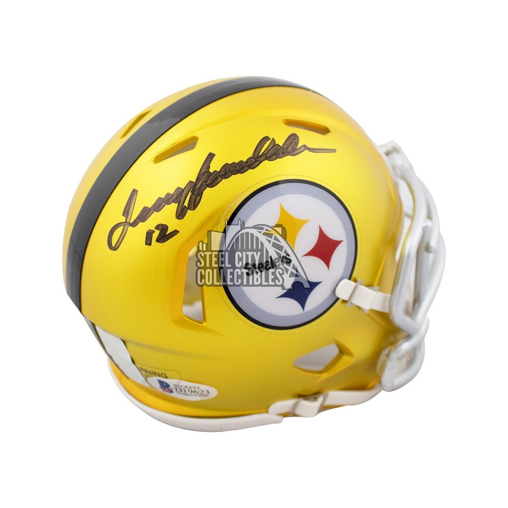 Terry Bradshaw Autographed Pittsburgh Steelers Blaze Mini Football Helmet -  BAS