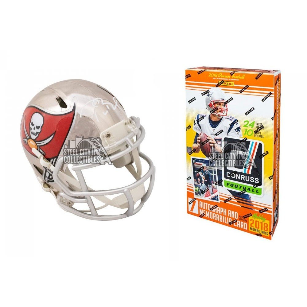 Tom Brady Auto Tampa Bay Buccaneers Chrome Mini Helmet Fanatic LOA  Autographed 1