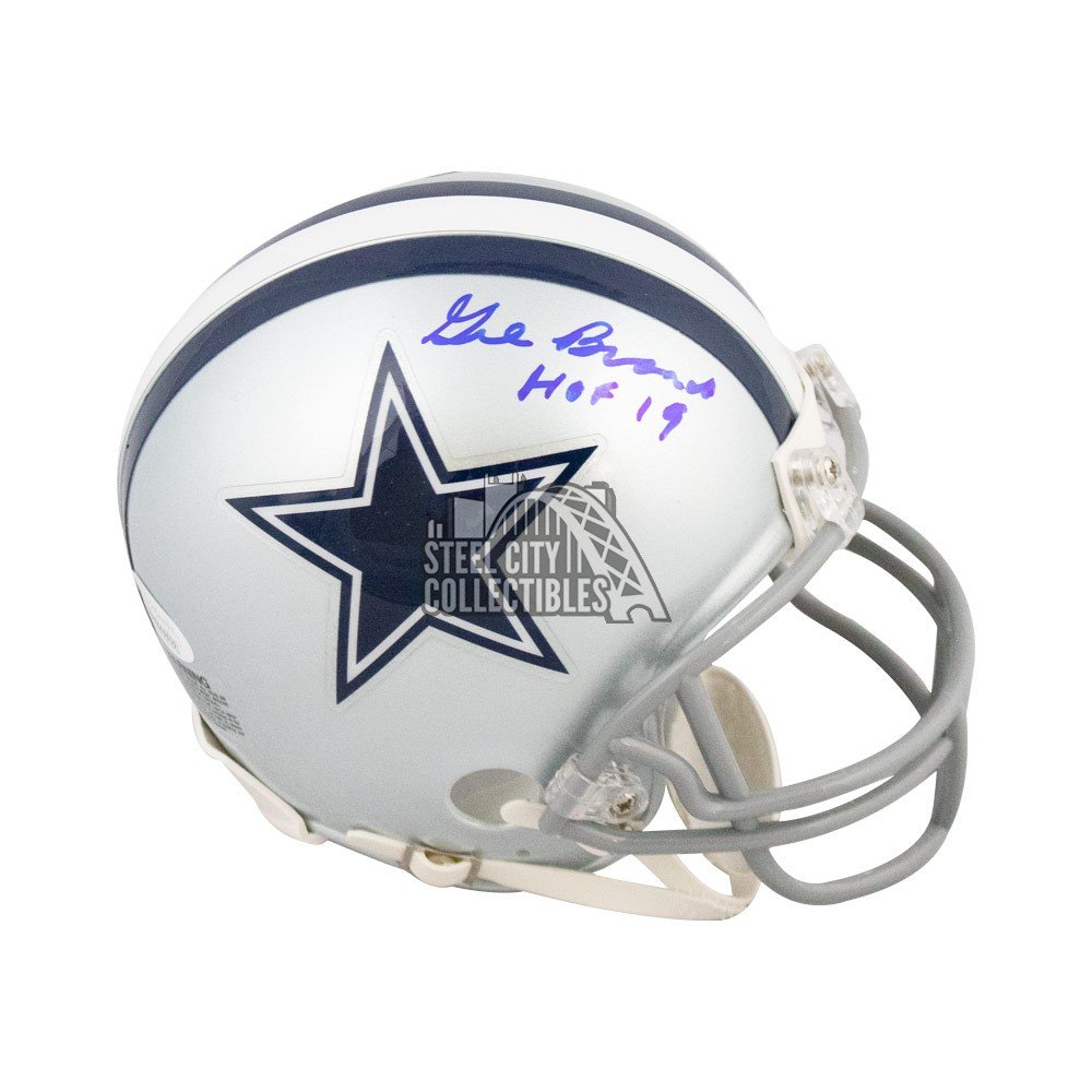 Gil Brandt Autographed Dallas Cowboys Mini Helmet Inscribed HOF 19