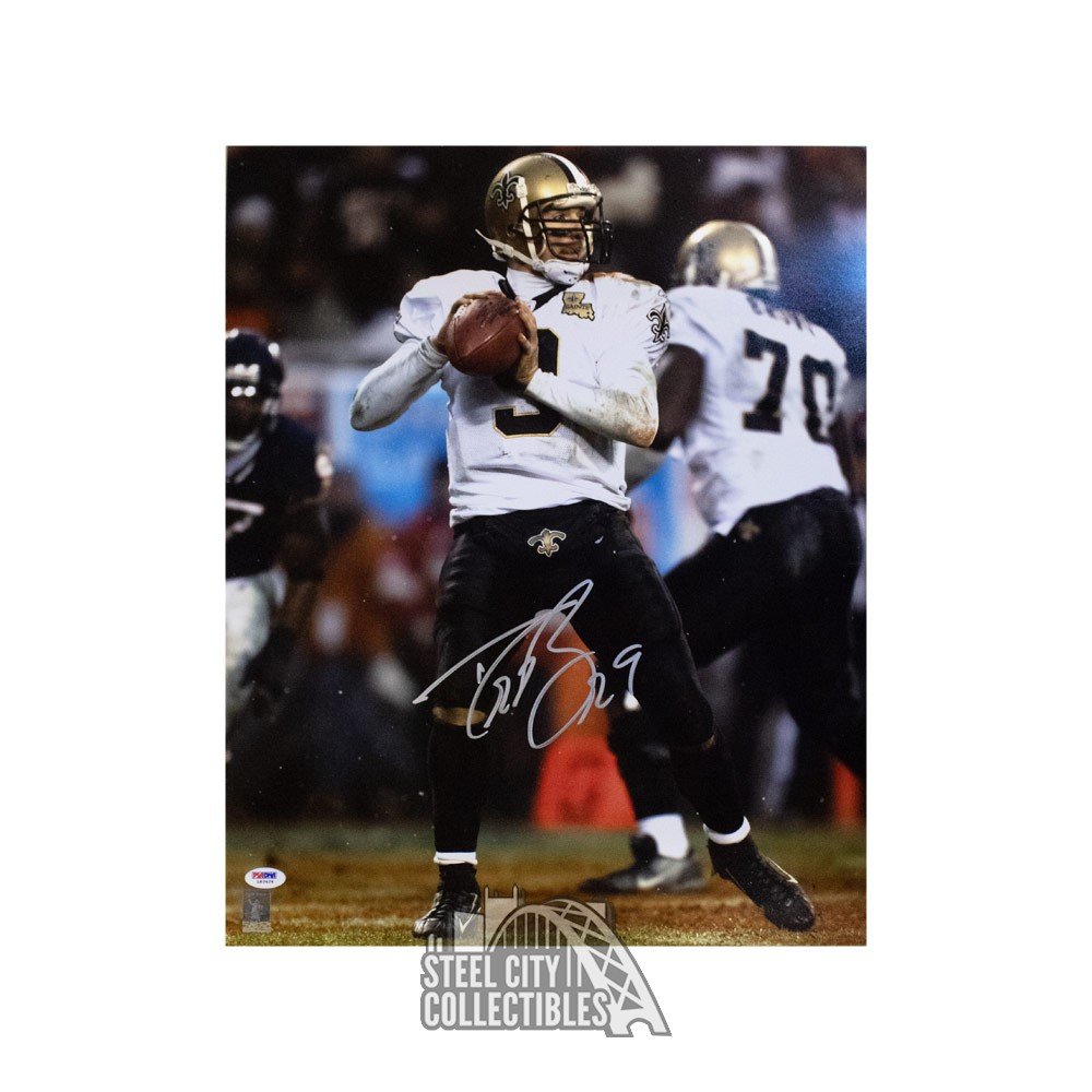 Drew Brees Signed Saints 16x20 Photo (PSA & Brees)