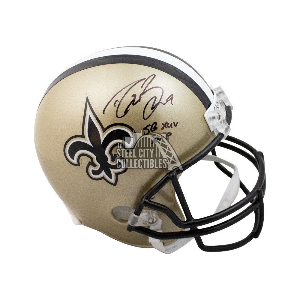 Drew Brees Autographed New Orleans Saints Full-Size Football Helmet - BAS  COA