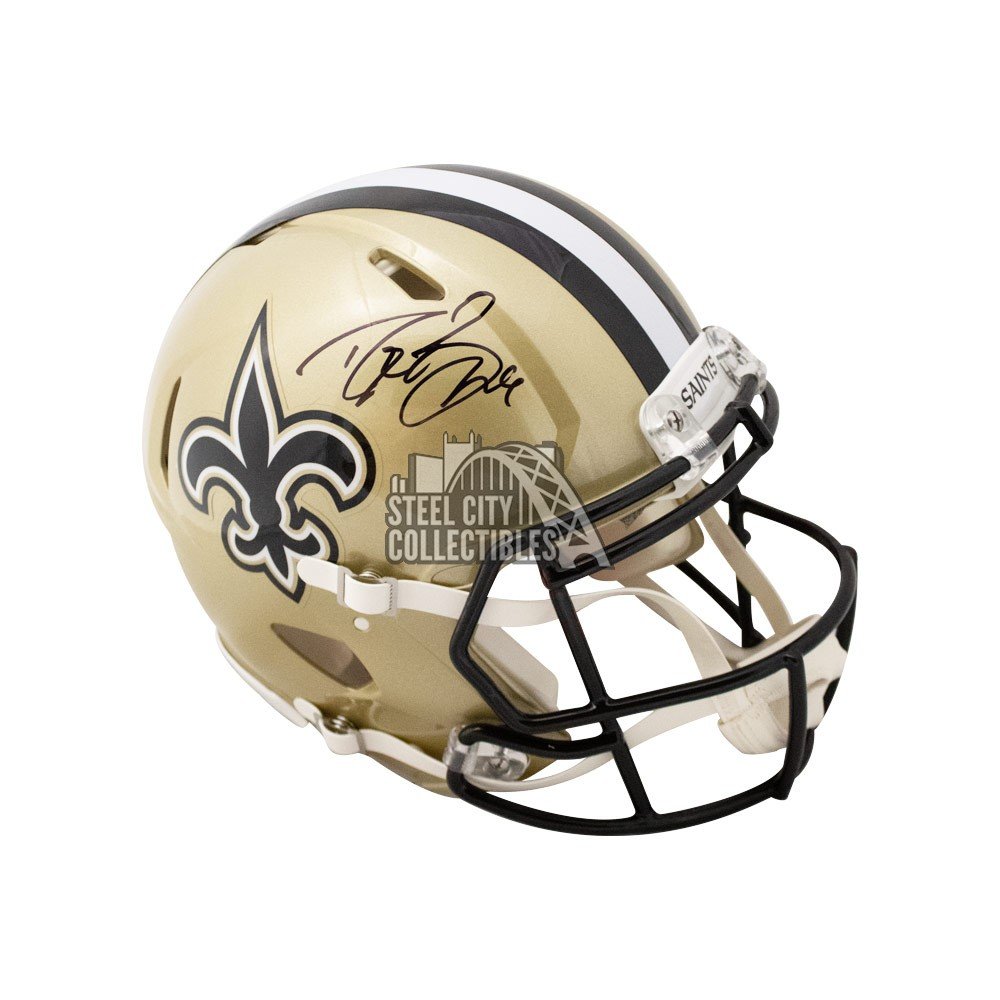 Drew Brees Autographed New Orleans Saints Flash Authentic Full-Size  Football Helmet - BAS (White Ink)