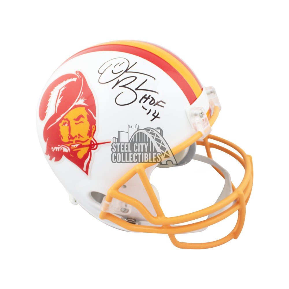 Derrick Brooks HOF Autographed Buccaneers White Full-Size Football Helmet  JSA