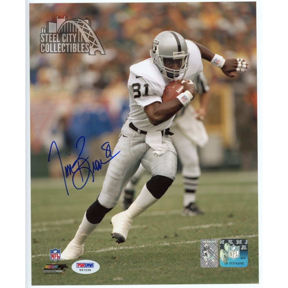 Tim Brown Authentic Autographed 8x10 Photo Oakland Raiders 