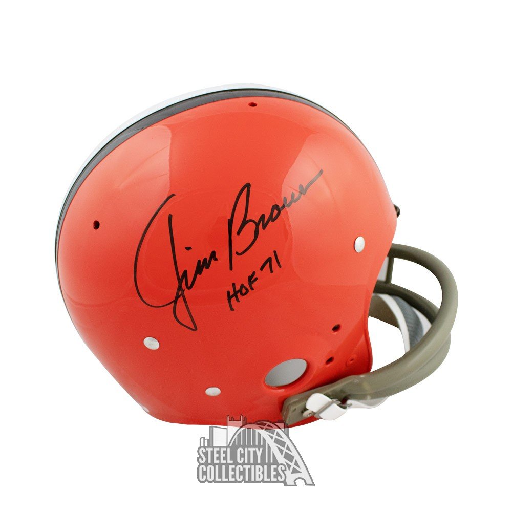 Jim Brown Signed Cleveland Browns FS Speed Helmet JSA COA