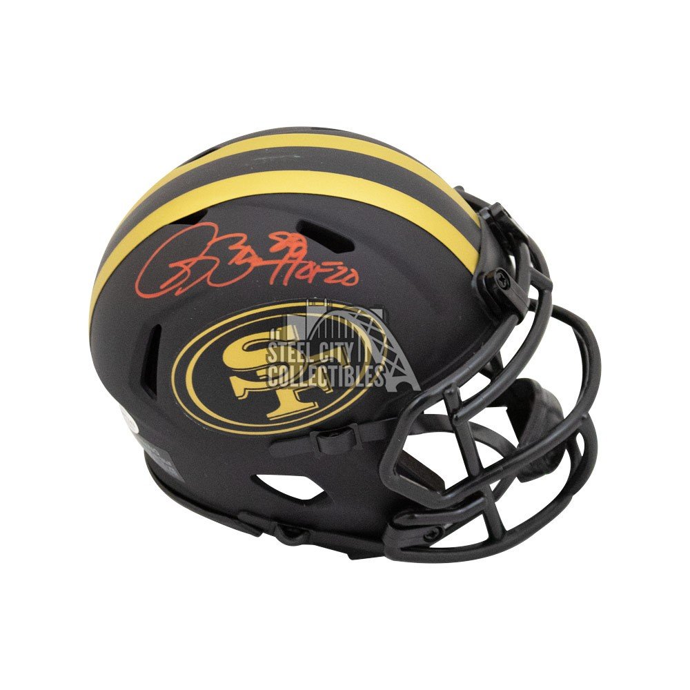 Isaac Bruce HOF 20 Autographed Rams Lunar Eclipse Replica Full-Size  Football Helmet - BAS COA