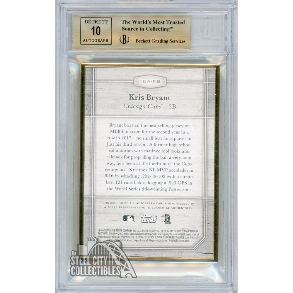 Kris Bryant 2017 Topps Transcendent Gold Frame Autograph Card 05/25