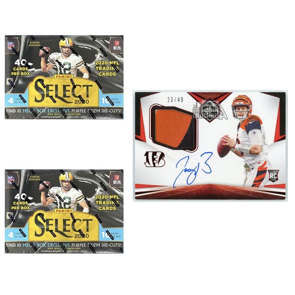 Joe Burrow 2020 Panni Select signature autographed card 10