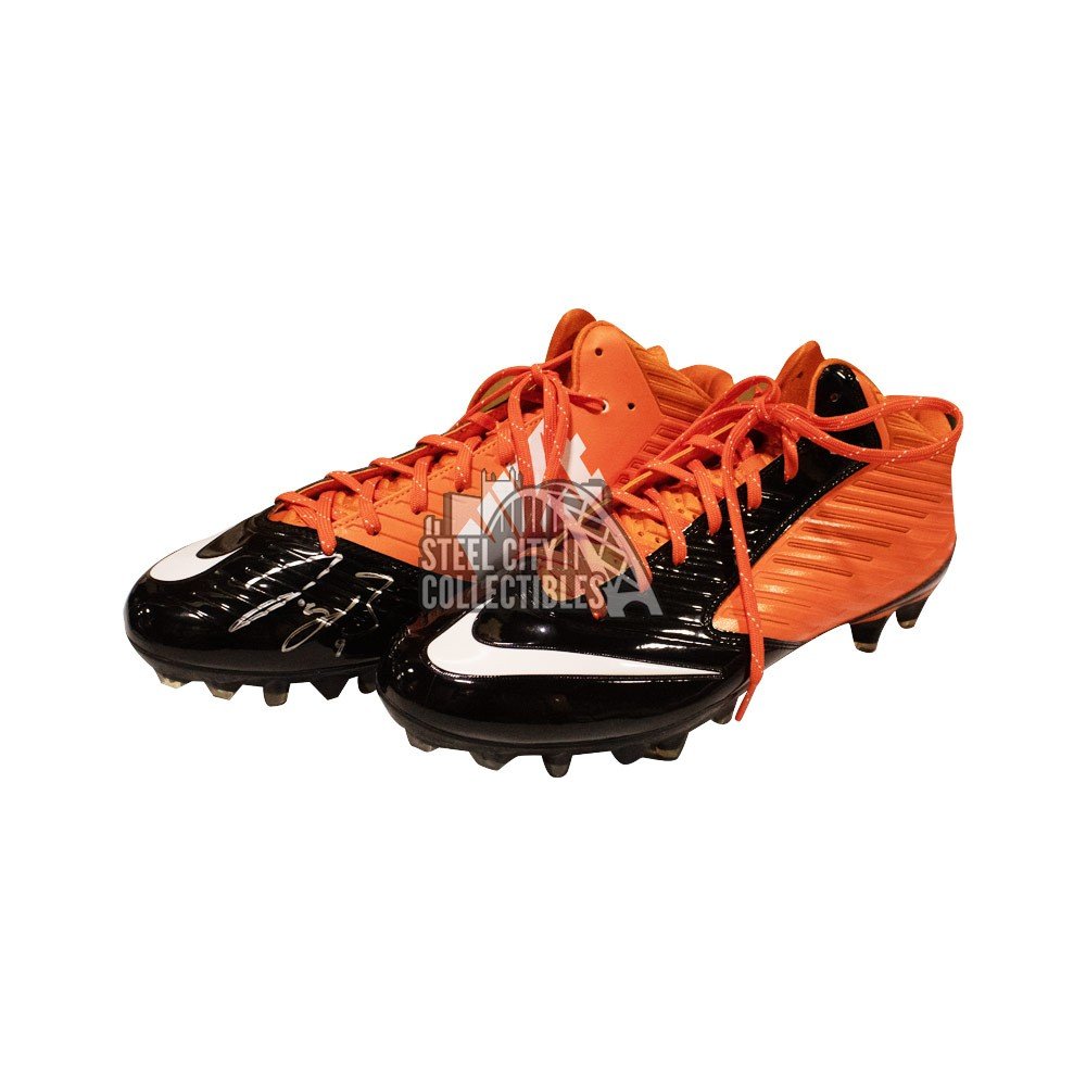 NIKE ORANGE FOOTBALL CLEATS CINCINNATI BENGALS SIZE 15 JOE BURROW