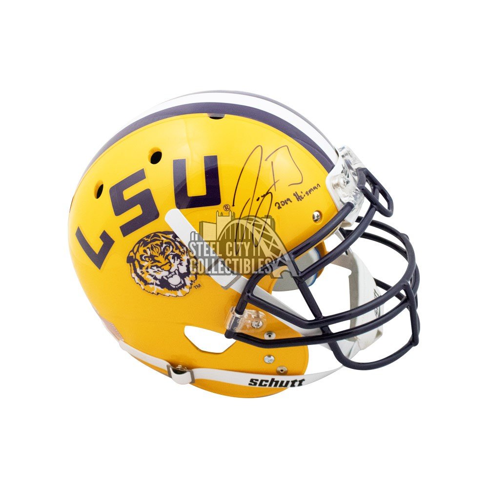 Joe Burrow 2019 Heisman Autographed LSU White Authentic Full-Size Football  Helmet - BAS COA