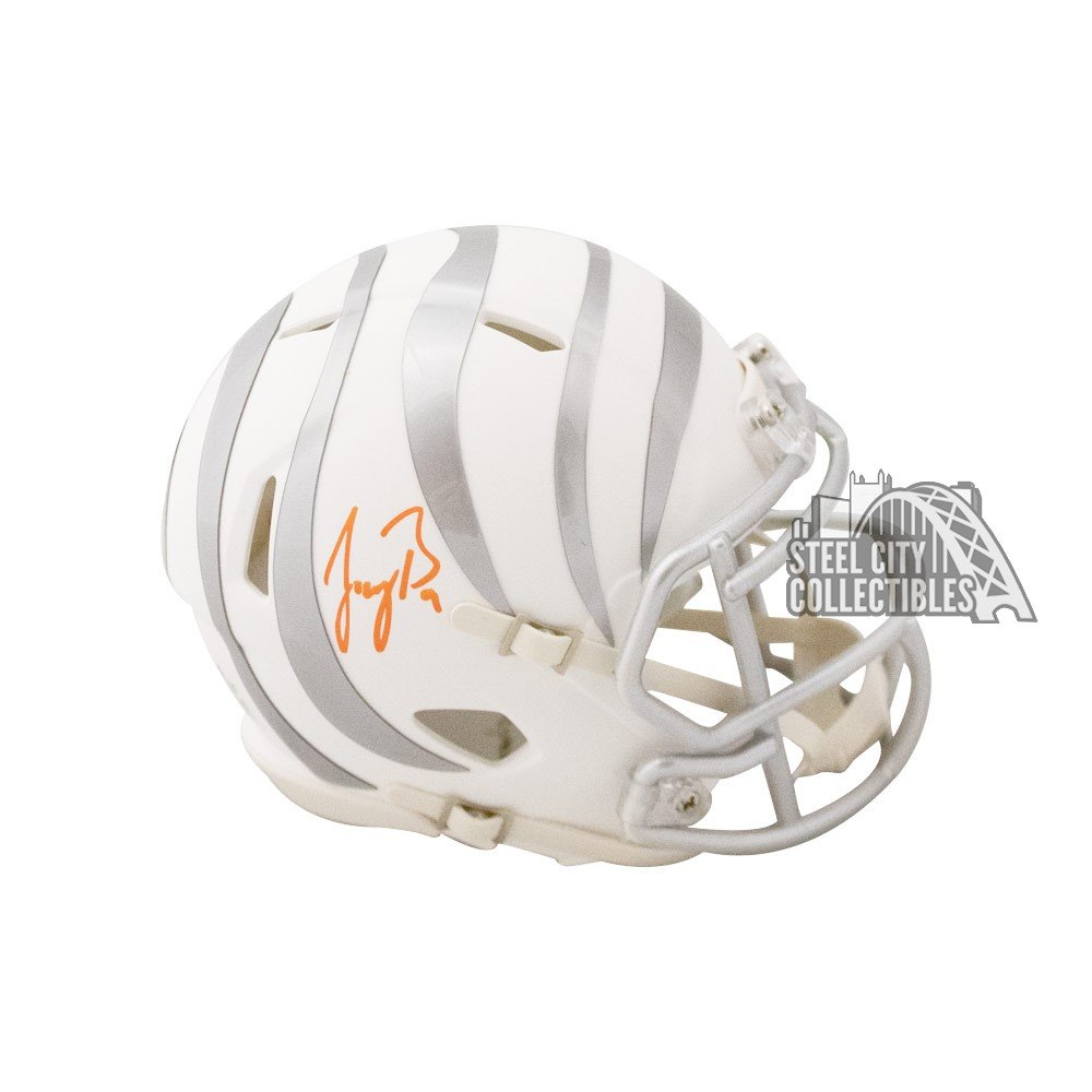 Joe Burrow Autographed Cincinnati Bengals Ice Mini Football Helmet -  Fanatics (Orange Ink)